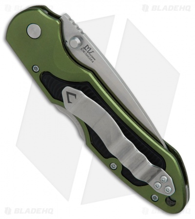 V Nives Griptide Lockback Knife Green Aluminum/Rubber (3.25" Satin)