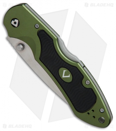 V Nives Griptide Lockback Knife Green Aluminum/Rubber (3.25" Satin)