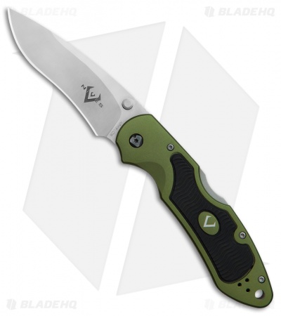 V Nives Griptide Lockback Knife Green Aluminum/Rubber (3.25" Satin)