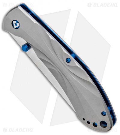 V Nives Poseidon Liner Lock Knife Gray Titanium (3.5" Satin)