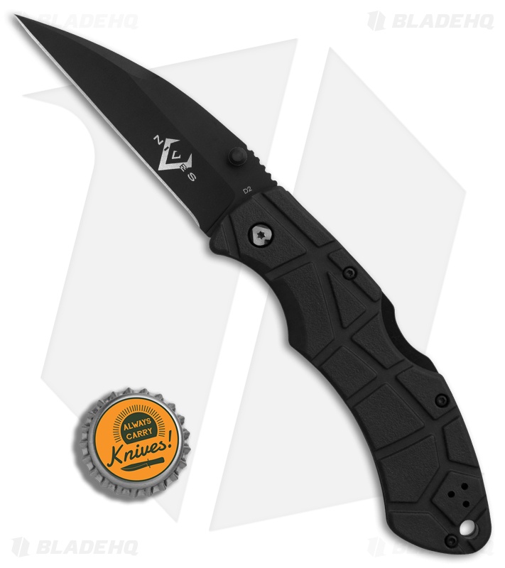 V Nives Rocky Lockback Knife Black FRN (3.25" Black)  