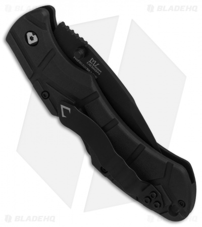 V Nives Rocky Lockback Knife Black FRN (3.25" Black)  