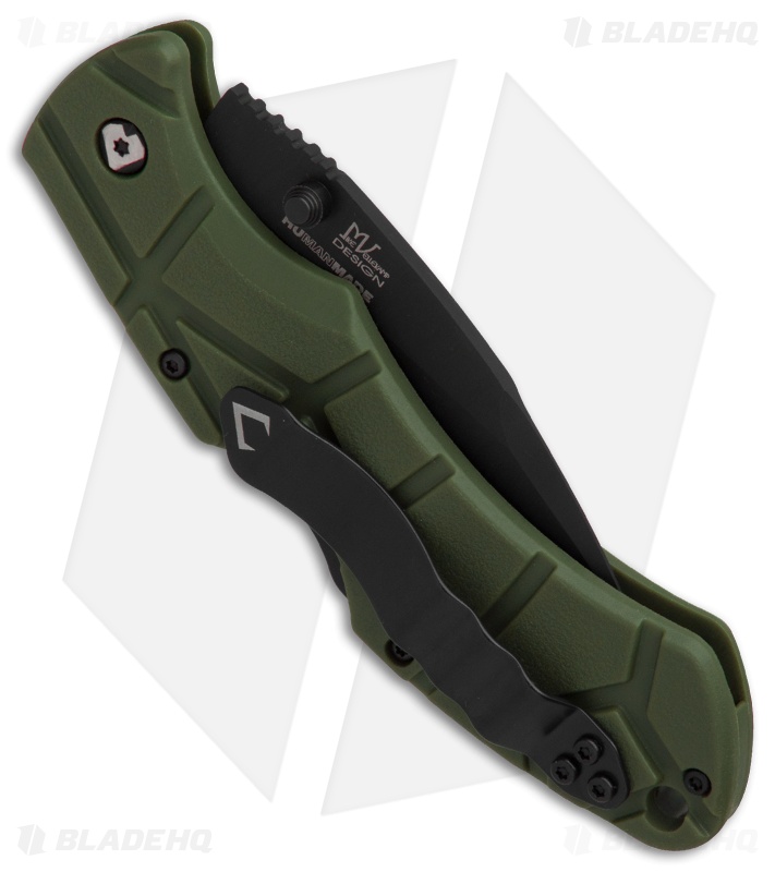 V Nives Rocky Lockback Knife Green FRN (3.25