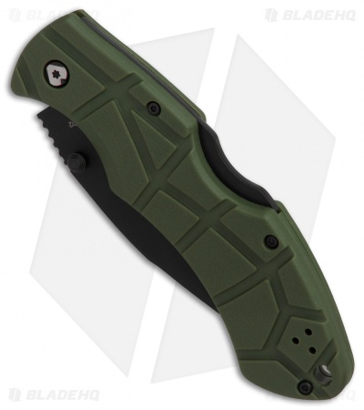 V Nives Rocky Lockback Knife Green FRN (3.25" Black) 