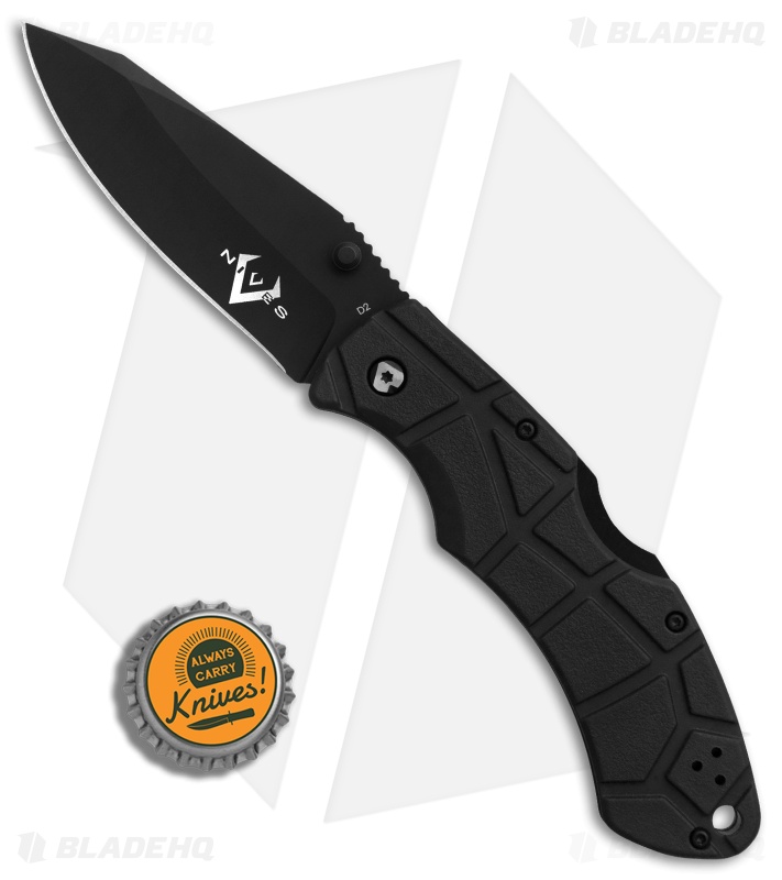V Nives Rocky II Lockback Knife Black FRN (3.25" Black) 