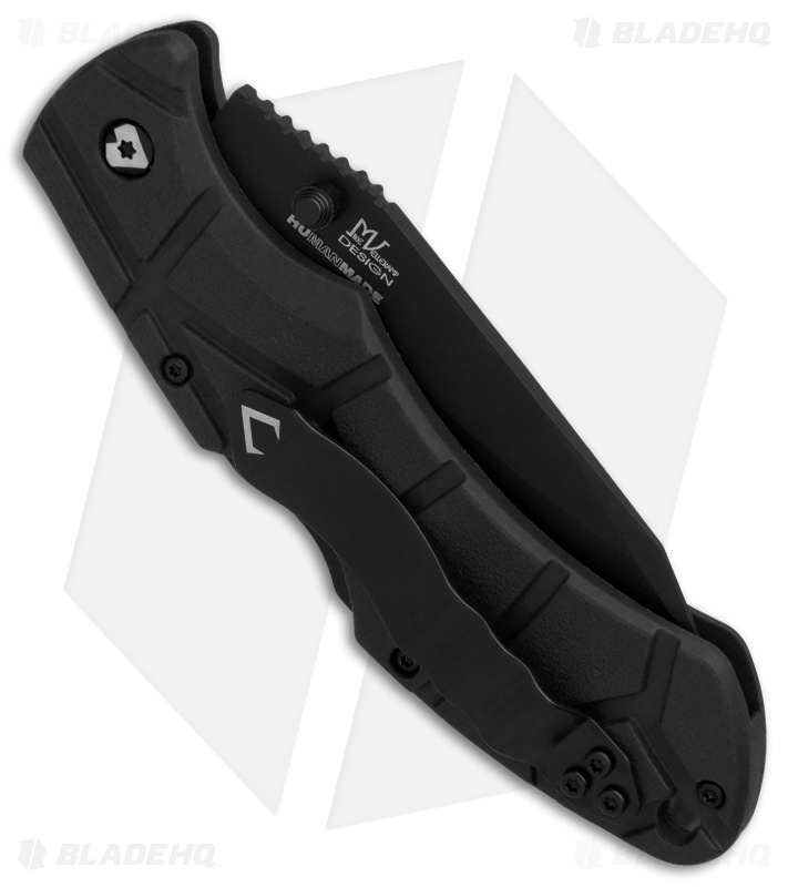 V Nives Rocky II Lockback Knife Black FRN (3.25" Black) 