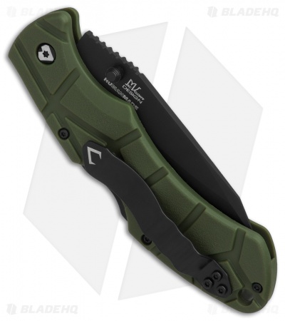 V Nives Rocky II Lockback Knife Green FRN (3.25" Black) 