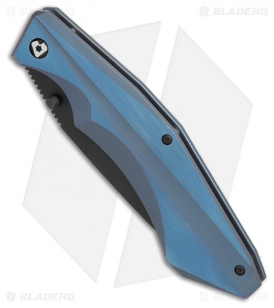 V Nives Ti-Sportster Frame Lock Knife Blue Titanium (3.75" Black) V03TIPBBL