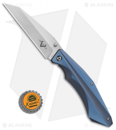 V Nives Ti-Sportster Frame Lock Knife Blue Titanium (3.75" Satin) V03TIPBL
