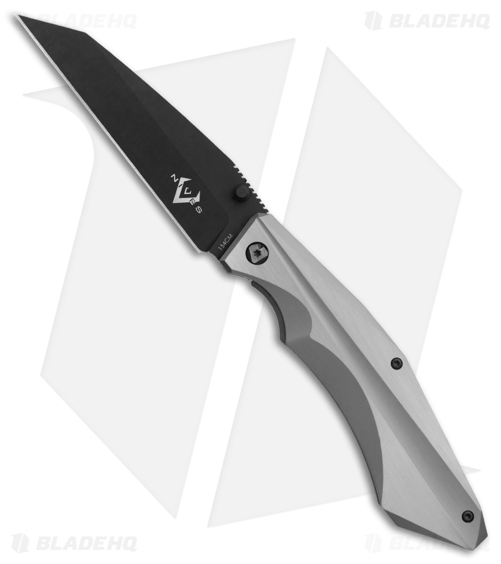 V Nives Ti-Sportster Frame Lock Knife Gray Titanium (3.75" Black) V03TIPB