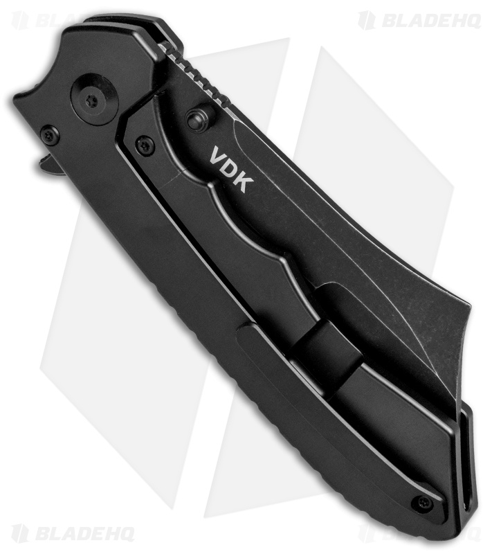 VDK Impaler Integral Frame Lock Knife Black DLC (3.5" Black)