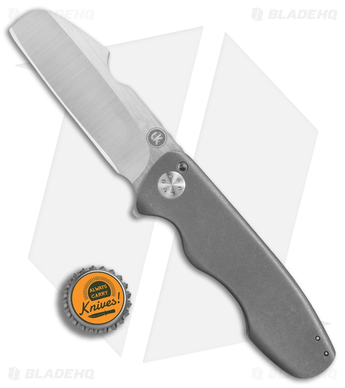 ViKnives Custom Stonehead Frame Lock Knife Titanium (3.4" Satin)