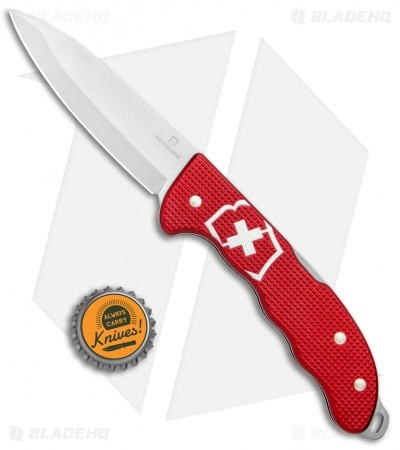 Victorinox Hunter Pro Alox Lockback Knife Red Aluminum (3.8") 0.9415.20