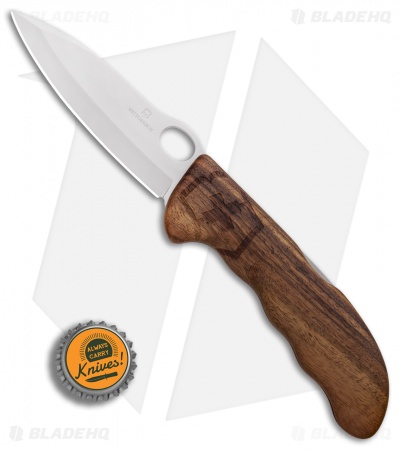 Victorinox Hunter Pro Lockback Knife Walnut Wood w/ Pouch (3.8" Bead Blast)