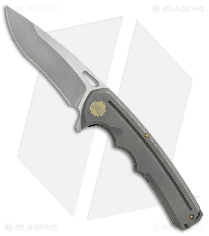 WE Knife Co. 611H Frame Lock Knife Titanium (3.75" Stonewash)