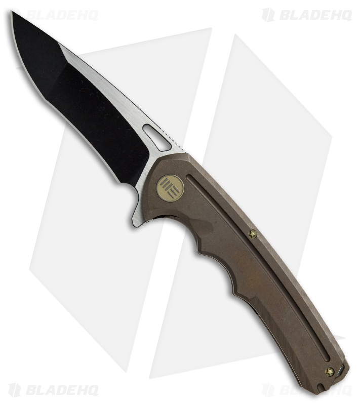 WE Knife Co. 611I Frame Lock Knife Bronze Titanium (3.75" Two-Tone)