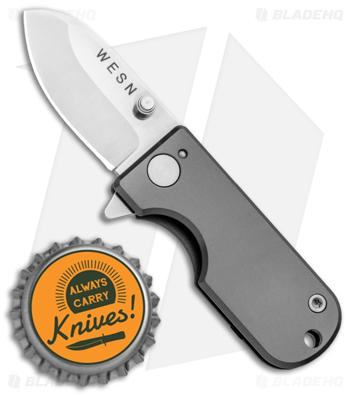 WESN Microblade Frame Lock Knife Titanium (1.5" Satin) *DISCOUNT*