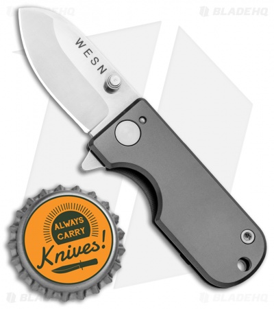 WESN Microblade Frame Lock Knife Titanium (1.5" Satin) *DISCOUNT*
