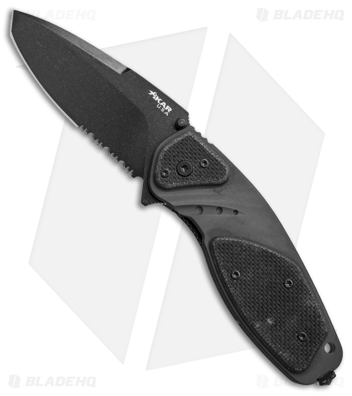 Xikar Extreme X188 Liner Lock Knife Black Al/G10 (3" Black Serr