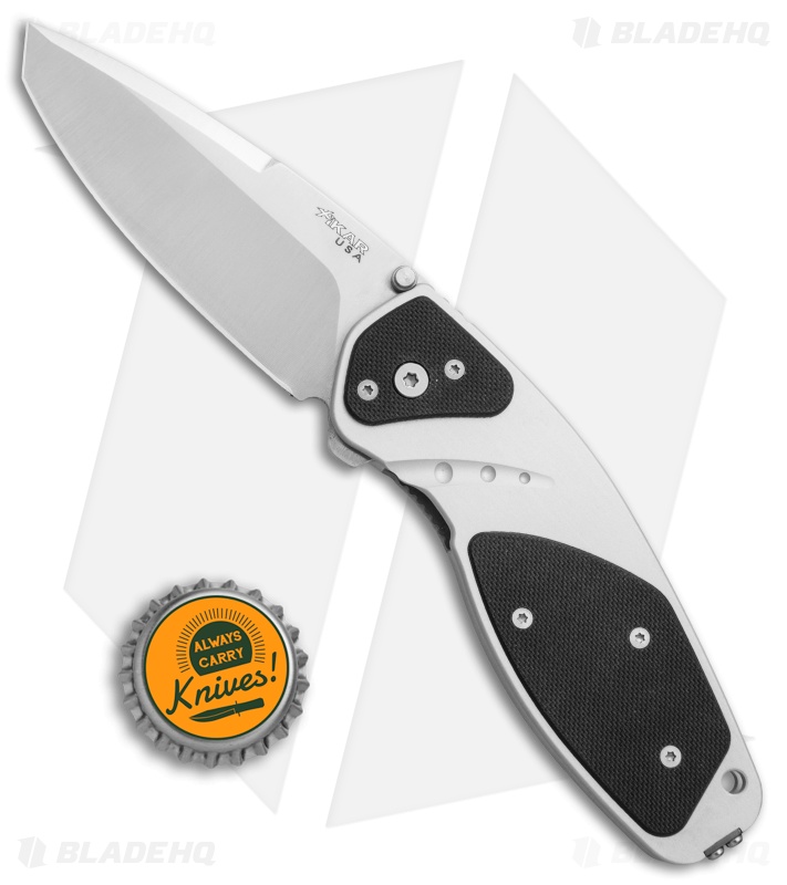 Xikar Extreme X-188 Liner Lock Knife Silver Al/Black G-10 ( 3" Satin)