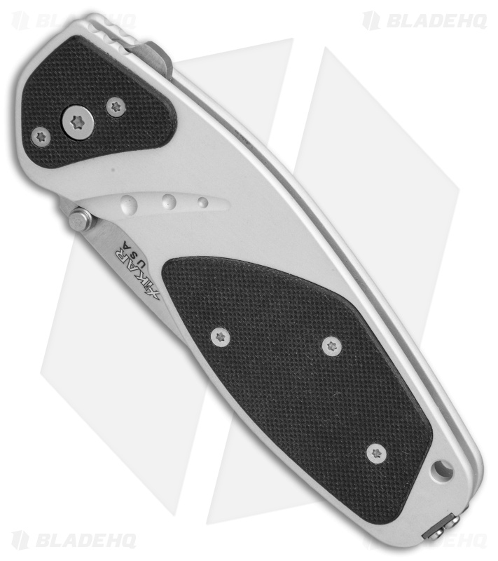 Xikar Extreme X-188 Liner Lock Knife Silver Al/Black G-10 ( 3" Satin)