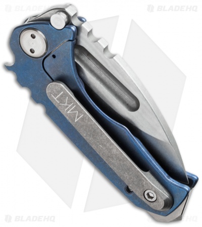 Medford Micro Praetorian T Knife Blue Titanium (2.875" D2 Tumbled) MKT
