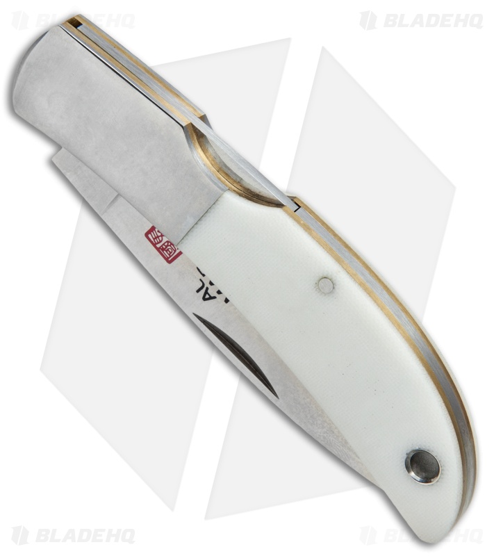 Al Mar Hawk Classic Gentleman's Pocket Knife White Micarta (2.5" Satin) 1002WM