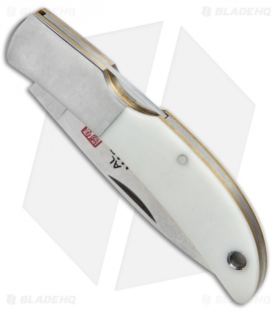 Al Mar Hawk Classic Gentleman's Pocket Knife White Micarta (2.5" Satin) 1002WM