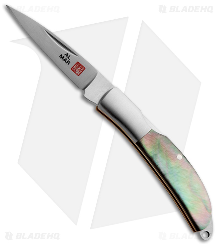 Al Mar Classic Osprey Pocket Knife Black Lip Pearl (1.65" Satin) 1001BP