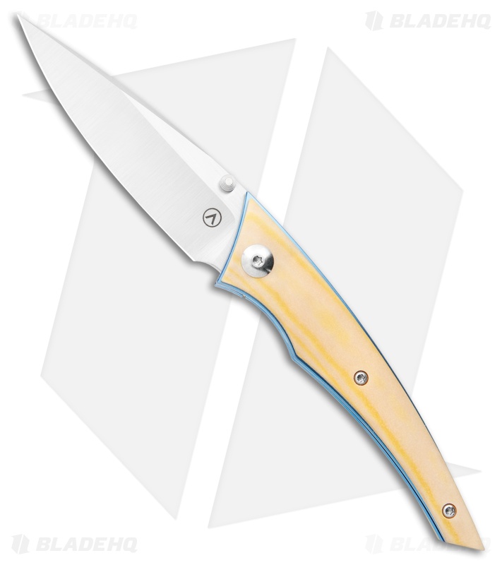 Alliance Designs Chisel Liner Lock Knife Brown Micarta (3.125" Satin)