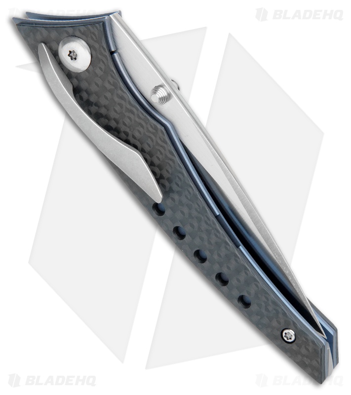 Alliance Designs Chisel Liner Lock Knife Carbon Fiber w/ Holes (Satin)