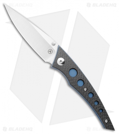 Alliance Designs Chisel Liner Lock Knife Carbon Fiber w/ Holes (Satin)