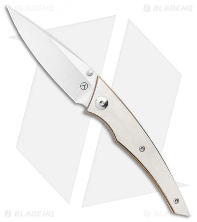 Alliance Designs Chisel Liner Lock Knife White Micarta (Satin)