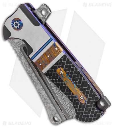 Andre de Villiers Custom Battle Cleaver Flipper C-Tek/Mokuti (4" Damascus) AdV