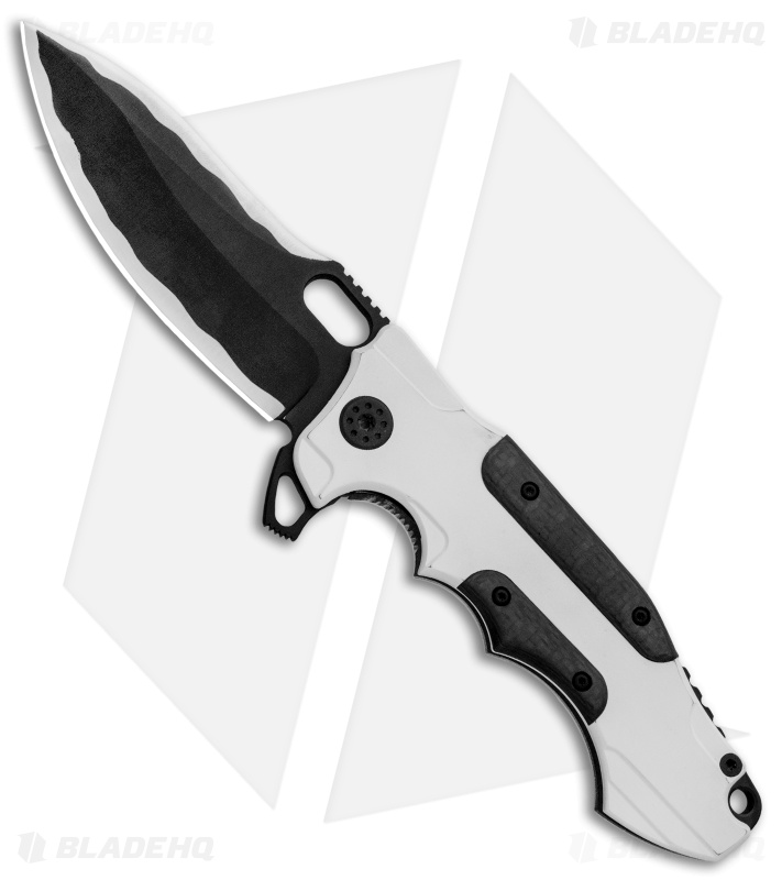 Andre de Villiers Custom Hummer Flipper Knife Storm Trooper CF (4.25" Two-Tone)