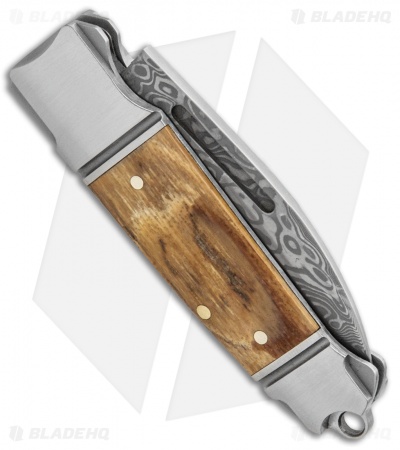 Andre de Villiers Mini Impi Slip Joint Knife Mammoth Molar (2" Damascus) AdV