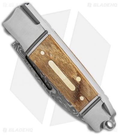 Andre de Villiers Mini Impi Slip Joint Knife Mammoth Molar (2" Damascus) AdV
