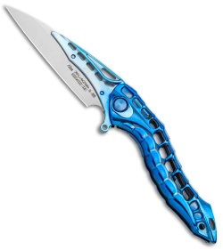 Andre de Villiers Alien Integral Frame Lock Knife Blue Ti (3.5" BB)