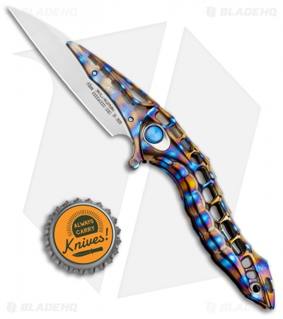 Andre de Villiers Alien Integral Frame Lock Knife Flamed Ti (3.5" BB)