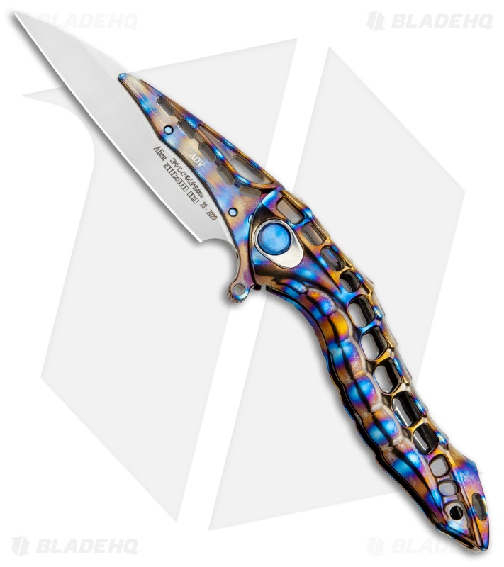 Andre de Villiers Alien Integral Frame Lock Knife Flamed Ti (3.5" BB)
