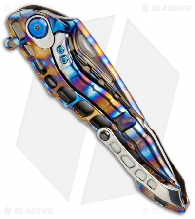 Andre de Villiers Alien Integral Frame Lock Knife Flamed Ti (3.5" BB)
