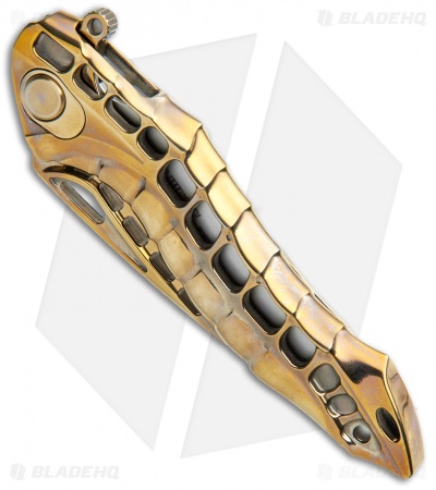 Andre de Villiers Alien Integral Frame Lock Knife Gold Ti (3.5" BB)