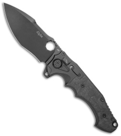 Andre de Villiers AdV Alpha Flipper Knife Carbon Fiber/Black Ti.  (4.4" Black)