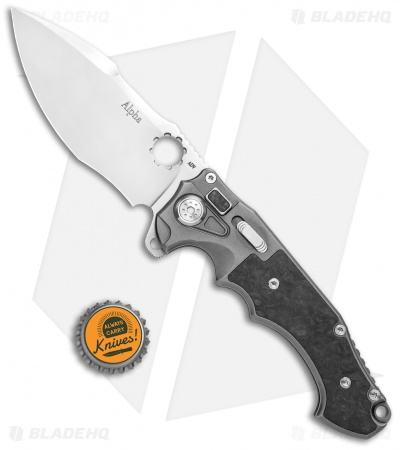 Andre de Villiers AdV Alpha Flipper Knife Carbon Fiber/Titanium  (4.4" BB)