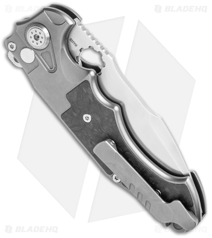 Andre de Villiers AdV Alpha Flipper Knife Carbon Fiber/Titanium  (4.4" BB)
