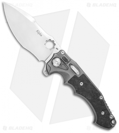 Andre de Villiers AdV Alpha Flipper Knife Carbon Fiber/Titanium  (4.4" BB)