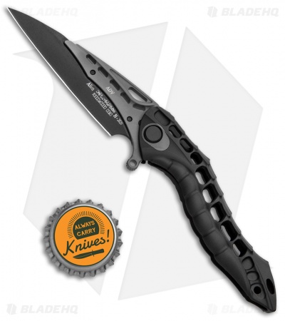 Andre de Villiers Alien Integral Frame Lock Knife Black/Gray Ti (3.5" Black)