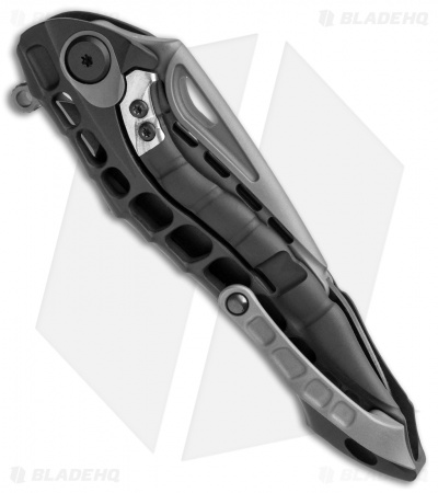 Andre de Villiers Alien Integral Frame Lock Knife Black/Gray Ti (3.5" Black)
