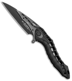 Andre de Villiers Alien Integral Frame Lock Knife Black/Gray Ti (3.5" Black)