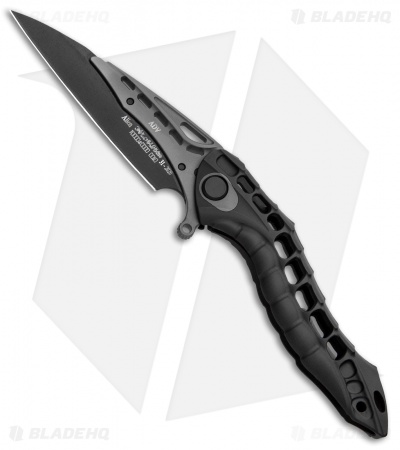 Andre de Villiers Alien Integral Frame Lock Knife Black/Gray Ti (3.5" Black)